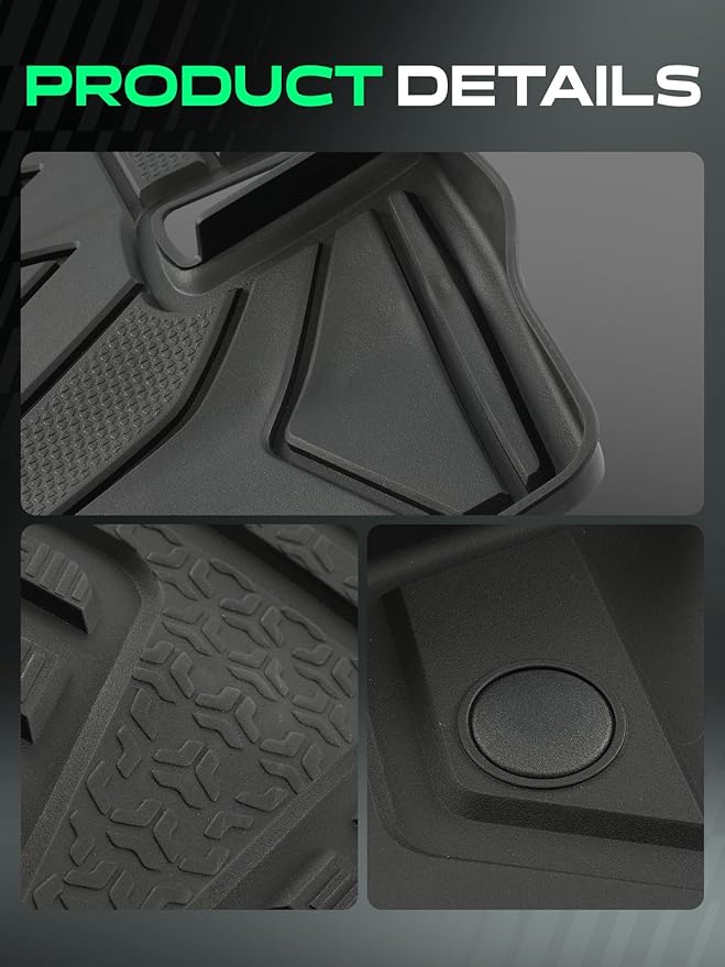 YHTAUTO for Tesla Model 3 Floor Mats 2023 2022 2021 Accessories, All Weather TPE Car Mats Carpet, Front Trunk Mat Rear Cargo Liner Storage Mat, Anti-Slip Waterproof Odorless