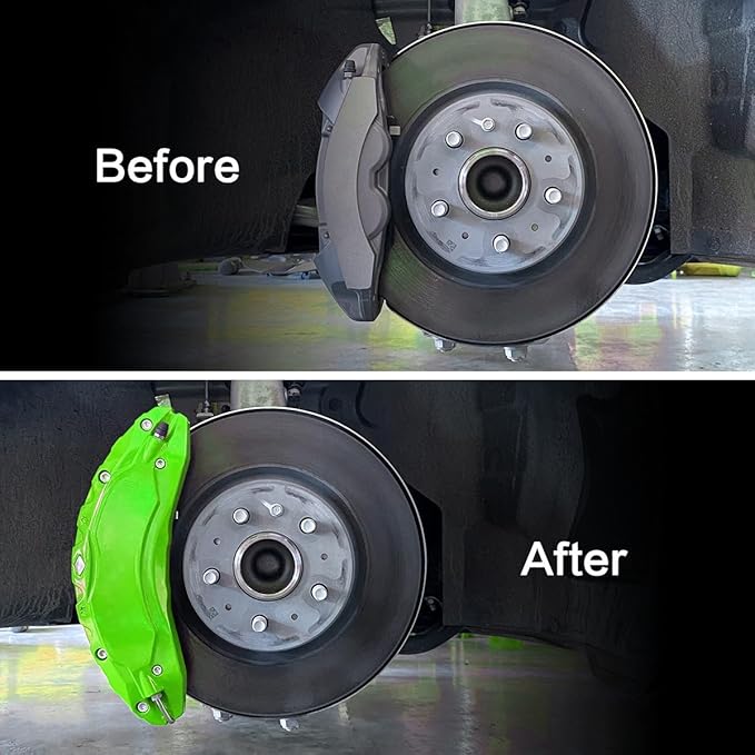 Brake Caliper Covers Set of 4 Compatible with for Tesla model 3 Accessories.2017-2023 18/19 inch Wheel Hub Brake Caliper Covers -Fit Tesla Model 3 Green Brake Caliper (Fluorescent green)