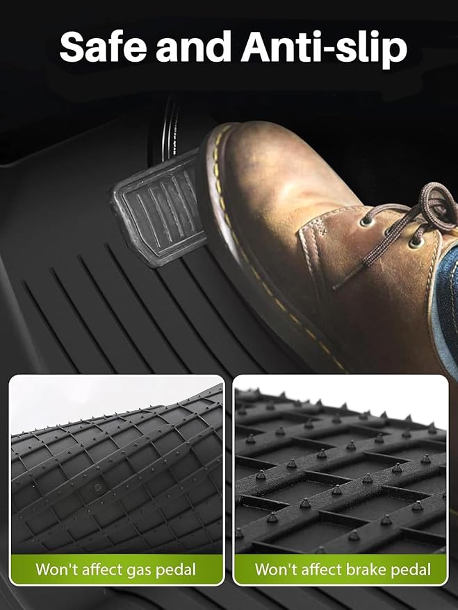 Floor Mats for 2021-2024 Tesla Model Y, 9PCS All Weather Full Set Cargo Liners Accessories, 3D TPE Odorless Trunk Frunk Rear Well Mats Custom for 5-Seater(Not Fit 7Seat & 2025 Juniper)