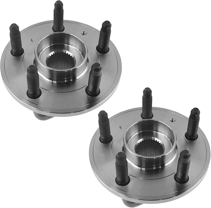 TRQ Font and Rear Wheel Bearing and Hub Assembly Set 2 Piece Compatible with 10-15 Chevrolet Camaro LT Manual Transmission 10-15 Camaro LS Manual Transmission 10-11 Camaro SS Automatic Transmission