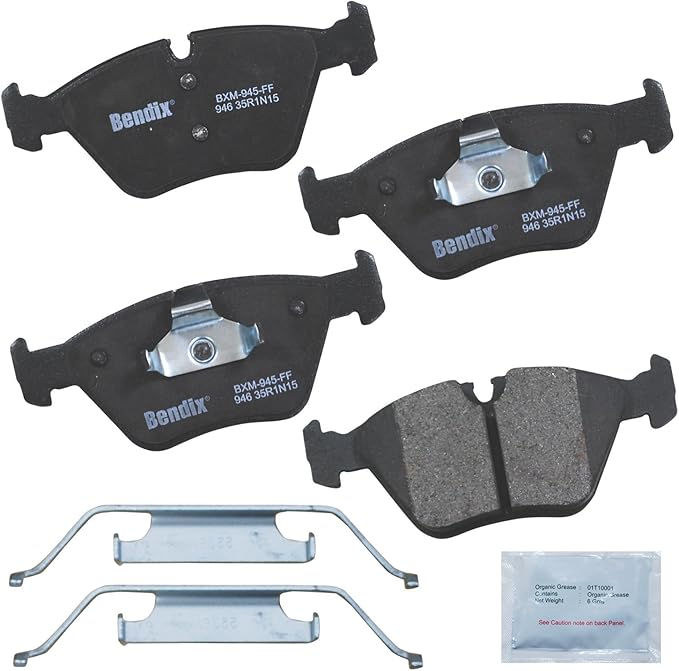 Bendix Priority1 CFM946 Semi-Metallic Front Brake Pads for BMW 330Ci 2006-2001, 330i 2005-2001, 330xi 2005-2001, X3 2010-2004, Z4 2008-2006, MG ZT 2005-2003