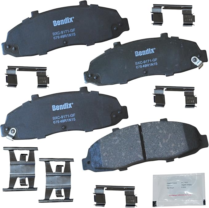 Bendix Priority1 CFC679 Ceramic Front Brake Pads for Ford F-150 2003-1997, F-150 Heritage 2004, F-250 2007-2000, Lobo 1998-1997, Lobo 2003-2000, Lincoln Blackwood 2003-2002