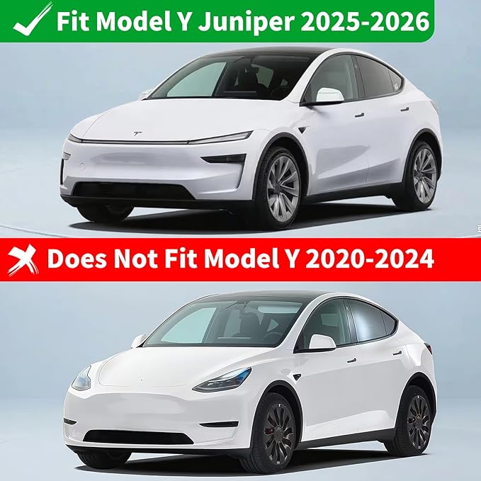Tesla Model Y Juniper Rim Protector Fit 20" Helix 2.0 Wheels 2025-2026|Wheel Covers 20 inch|ABS Guard Hubcap Cover for Curb Rash Prevention| Model Y Juniper Accessories|Matte Black(Set of 4)