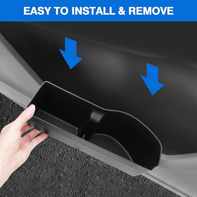 Car Door Side Storage Box and Trash Can for Honda CR-V 2023-Present, 4 Compartments, Black, Matte, Scratchproof, 9L Capacity, 50 lbs Max Weight, Easy Install