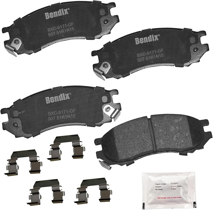 Bendix Priority1 CFC507 Ceramic Front Brake Pads for Saturn SC 1992-1991, SC1 2002-1993, SC2 2002-1993, SL 2002-1991, SL1 2002-1991, SL2 2002-1991, SW1 1999-1993, SW2 2001-1993