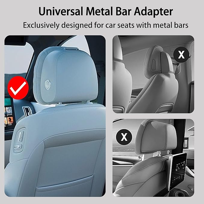 2-in-1 Car Steering Wheel Tray & Back Seat Headrest Tray with Phone Holder, Steering Wheel Desk Food Table for Car Laptop Mount Steering Wheel for Large SUVs, Trucks & Vans