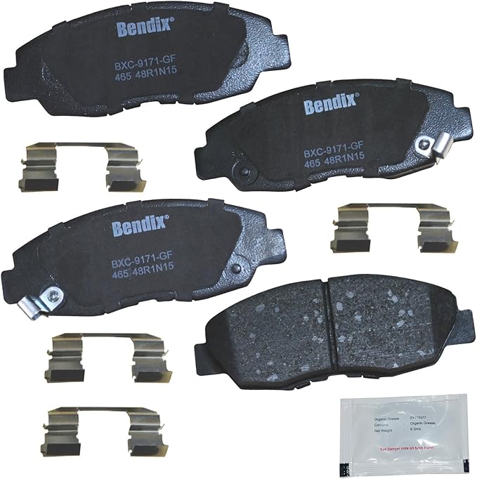 Bendix Priority1 CFC465 Ceramic Front Brake Pads for Acura CL 1999-1997, Honda Accord 1997-1990, Accord 2002-1999, Civic 1996