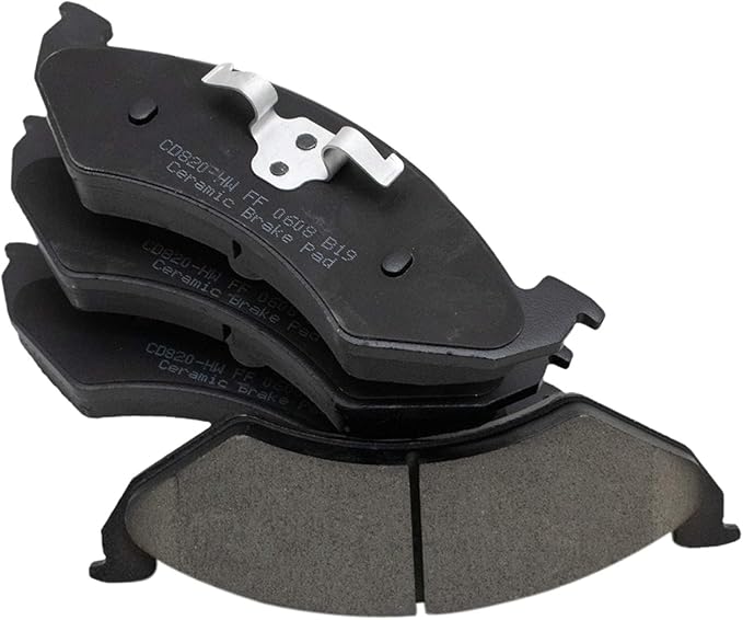 TRQ Front Brake Pads Ceramic Hardware Compatible with 2000-2002 Dodge Dakota 2000-2002 Durango