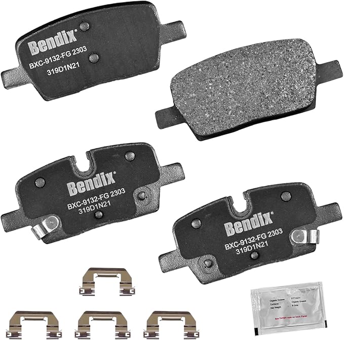 Bendix Priority1 CFC2303 Ceramic Rear Brake Pads for Select Models Buick Enclave,Cadillac CT4,CT5,CT6,XT5,XT6,Chevrolet Blazer,Traverse,Traverse,GMC Acadia