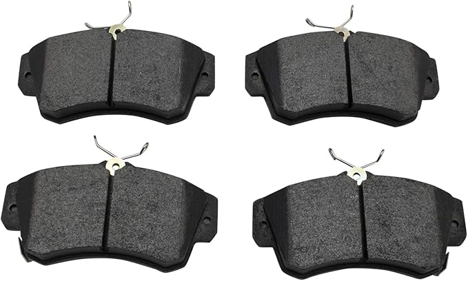TRQ Front Brake Pads Ceramic Hardware Wear Sensor Compatible with 2001-2010 Chrysler PT Cruiser 2003-2005 Dodge Neon