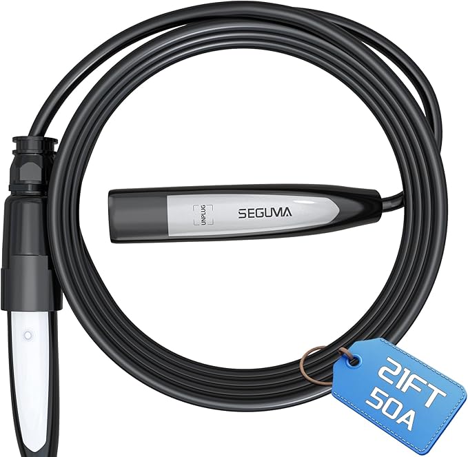 SEGUMA EV Charger Extension Cable for Tesla, Up to 50A 21FT 240V 12KW NACS Extension Cable for Level 1&2 NACS Charger,Tesla Wall Connector, Tesla Extension Cord for Model Y/X/3/S