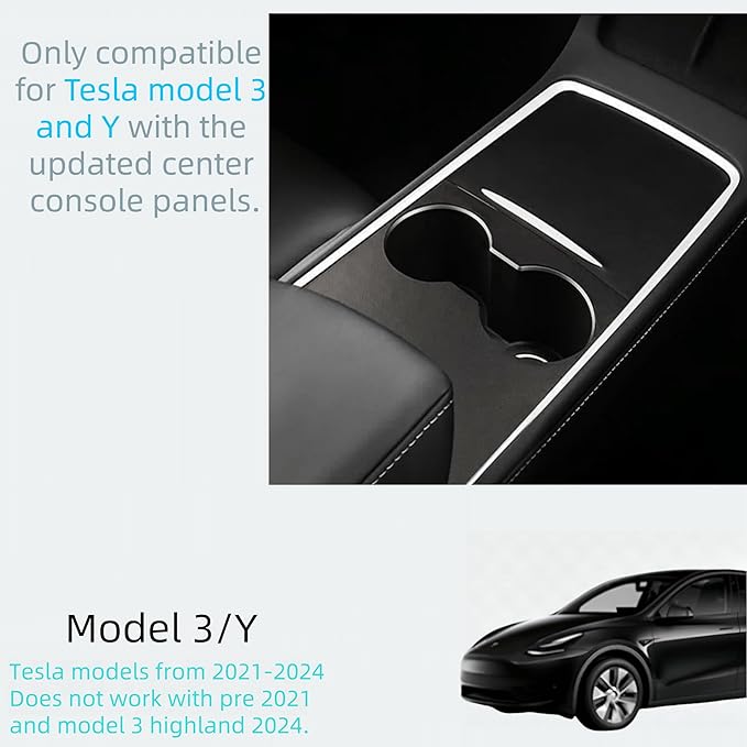 frani Center Console Wrap (Matte Black Edition) Designed for Tesla Model 3/Y 2021-2025,Tesla Center Console cover for Model 3/Y(Not for Model 3 Highland 2024-2025)