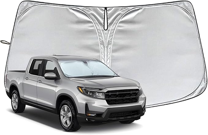 Side Window Sunshades for Honda Ridgeline 2017-2025, Customized for Ridgeline Car Front Window Sun Shades, Automatic Car Sun Shield Accessories, Blocks UV Rays, Keeps Vehicle Cool