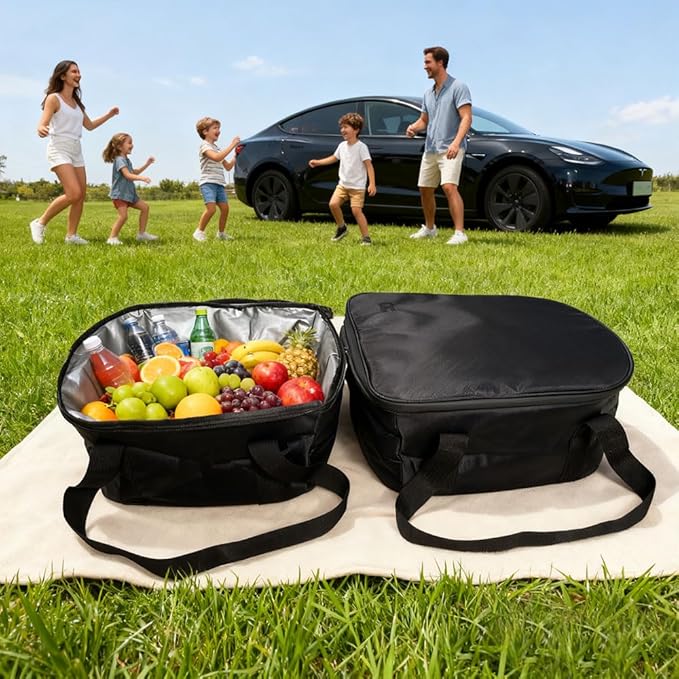 Frunk Cooler Organizer for Tesla Model 3 2020-2026, Insulated Waterproof Front Trunk Storage Bag with Hidden Pocket,2-Pack