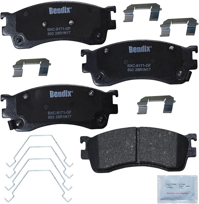 Bendix Priority1 CFC893 Ceramic Front Brake Pads for Mazda Protege 2003-2001, Protege5 2003-2002