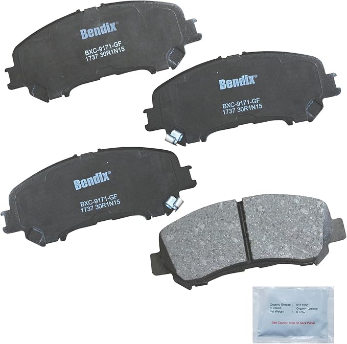 Bendix Priority1 CFC1737 Ceramic Front Brake Pads for Nissan Qashqai 2022-2017, Rogue 2020-2014, Rogue Sport 2022-2017, X-Trail 2020-2017, Renault Koleos 2020-2016