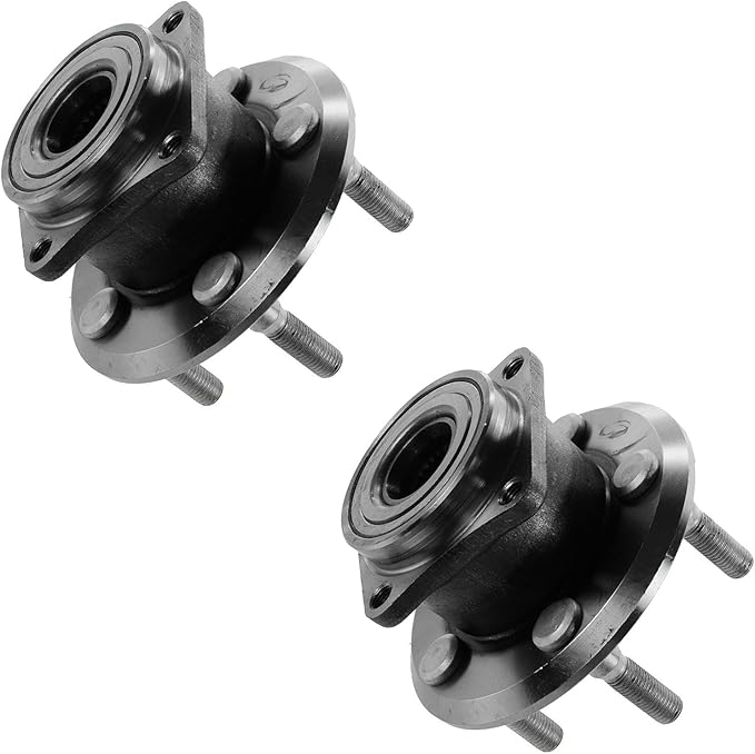 TRQ 2 Piece Rear Wheel Bearing & Hub Assembly Set AWD Compatible with 2003-2006 Pontiac Vibe Toyota Matrix
