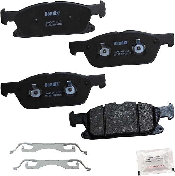 Bendix Priority1 CFC1818A Ceramic Front Brake Pads for Ford Fusion 2019-2017, Lincoln Continental 2017, Continental 2020-2019, MKZ 2020-2017