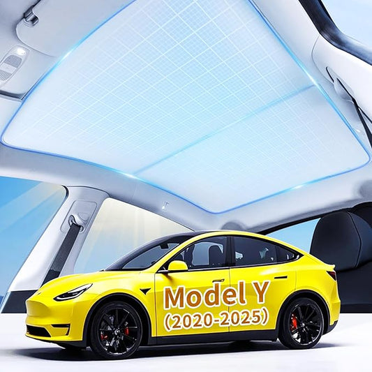 2025 Newly Upgraded Sunshade Roof for Tesla Model Y Nano - Molecular Insulation Technology, Blocks UV Rays & Heat, Ideal Tesla Accessory (Gray, Model Y (2020-2024)
