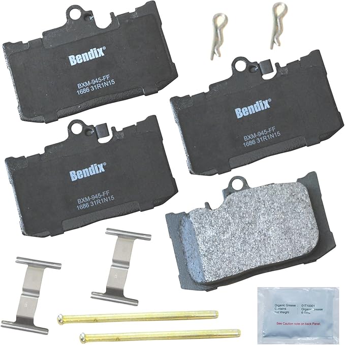 Bendix Priority1 CFM1686 Semi-Metallic Front Brake Pads for Select Models Lexus GS200t, GS300, GS350, GS450h, IS500, RC200t, RC300, RC350, RC350
