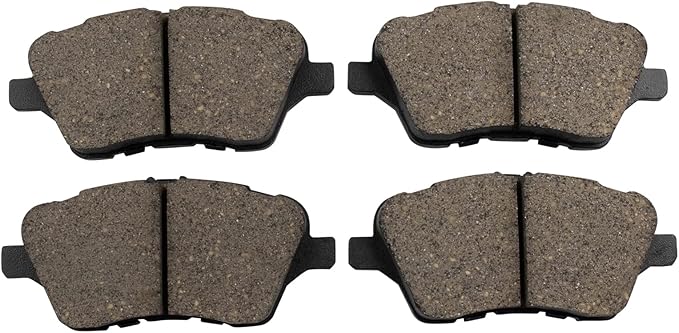 TRQ Front Brake Pads Ceramic Hardware Compatible with 2014-2019 Ford Fiesta
