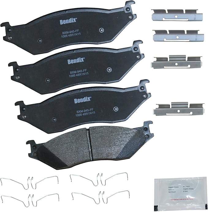 Bendix Priority1 CFM1066 Semi-Metallic Brake Pads for Fleetwood Bounder,Anniversary Edition,Bounder Classic,Flair,LXE,Fortis,Southwind,Ford F-53 Motorhome,F-53,F-59 Stripped Chassis,F-450 Super Duty