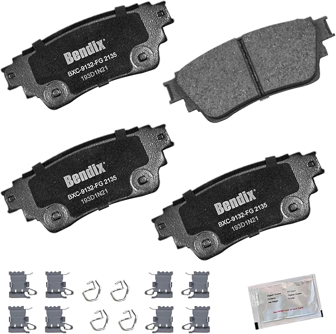 Bendix Priority1 CFC2135 Ceramic Rear Brake Pads for Mitsubishi Eclipse Cross 2020, Eclipse Cross 2024-2022, Outlander 2021-2017, Outlander PHEV 2023-2018