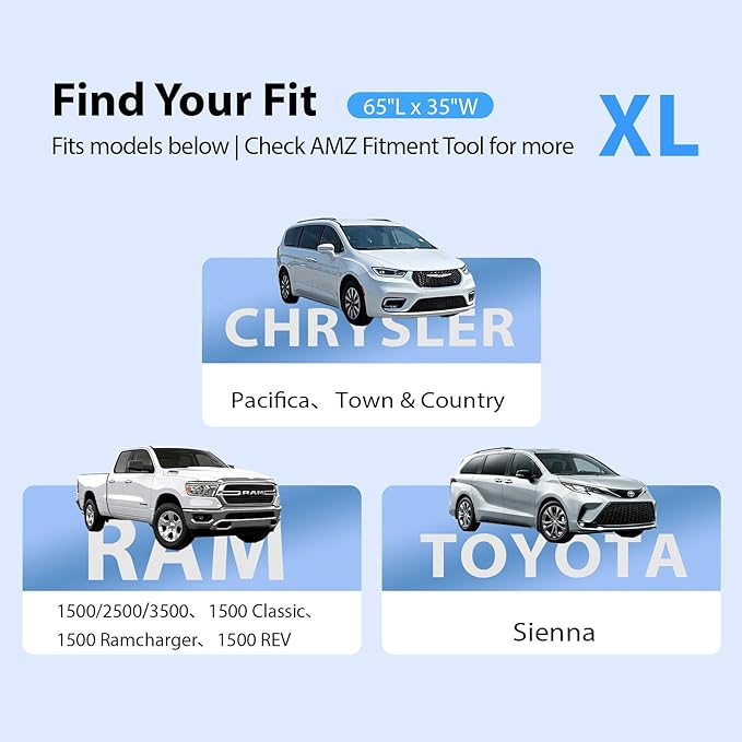 Car Windshield Sun Shade Umbrella [2026 Ice Shield] Custom Fit: Sienna, Pacifica, RAM 1500/2500/3500 & More Full-Size Truck/Van Car Accessories, Anti-Scratch Max Cool Interior Protector