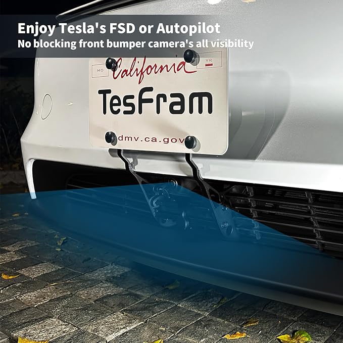 2026 Model Y Front License Plate Holder - USA Patent Made - Upgraded Lockable & No Drill License Plate Mounting Kit with Anti-Theft Features (Improved Gen2 Design)
