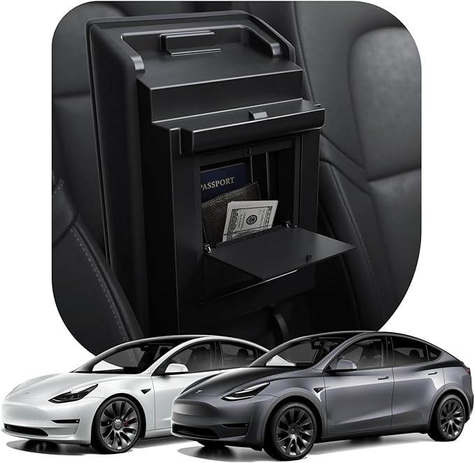 Spigen One-Tap Hidden Storage Box for Tesla Model Y (2020-2024) & Model 3 (2017-2023) [Not for Model Y Juniper (2025/26) and Model 3 Highland (2024/25)]