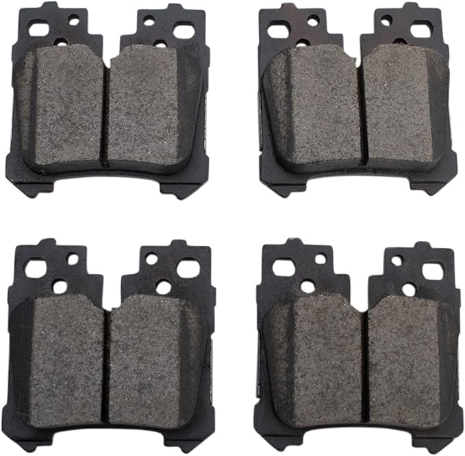 TRQ Rear Brake Pads Ceramic Compatible with 2007-2017 Lexus LS460 2008-2016 LS600h 2018-2023 LS500 2018-2023 LS500h 2021-2023 Toyota Mirai