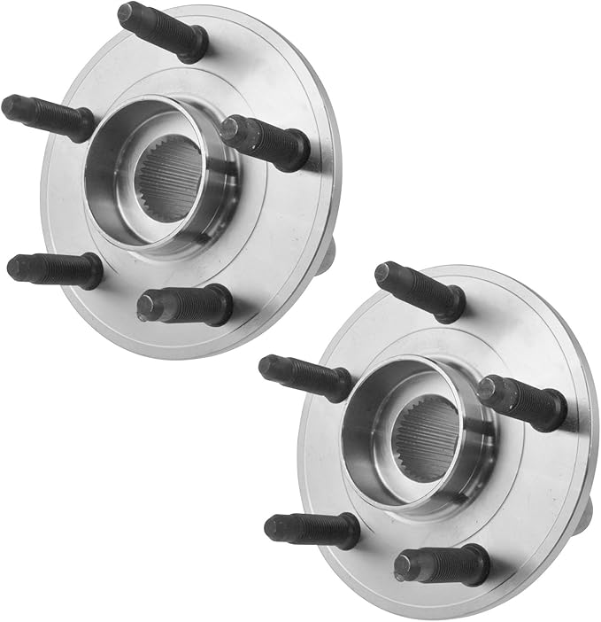 TRQ Font and Rear Wheel Bearing and Hub Assembly Set 2 Piece Compatible with 10-15 Chevrolet Camaro LT Manual Transmission 10-15 Camaro LS Manual Transmission 10-11 Camaro SS Automatic Transmission