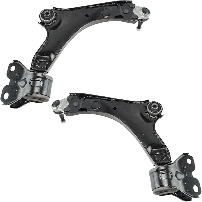 TRQ Front Lower Driver and Passenger Side Control Arm and Ball Joint Set 2 Piece Compatible with 2008-2015 Land Rover LR2