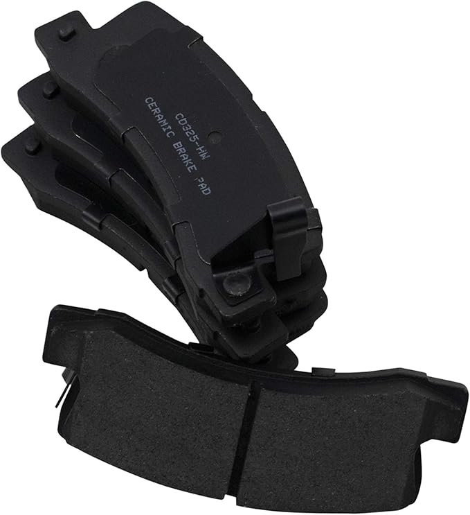 TRQ Rear Brake Pads Ceramic Hardware Compatible with 1990-1991 Lexus ES250 1992-1999 ES300 1999-2003 RX300 1987-1999 Toyota Camry 1986-1995 Celica 1999-1999 Solara