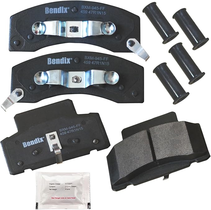 Bendix Priority1 CFM459 Semi-Metallic Front Brake Pads for Select Models Chevrolet C35, C3500, C3500HD, Express 2500, 3500, K3500, Dodge Ram 3500 Van, 4000, GMC Savana