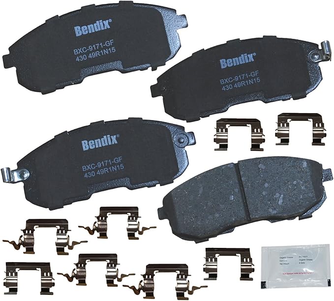 Bendix Priority1 CFC430 Ceramic Front Brake Pads for INFINITI G20 2002-1999, I30 1999-1996, Nissan Altima 2001-1993, Altra EV 2001-1999, Maxima 1999-1989, Sentra 2006-2000, Suzuki SX4 2007