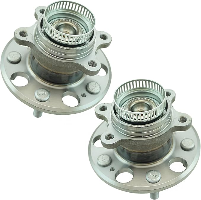 TRQ Rear Left and Right Wheel Bearing and Hub Assembly Set 2 Piece Compatible with 2007-2010 Hyundai Elantra 2011-2012 Elantra Touring SE 2011-2012 Elantra Touring GLS