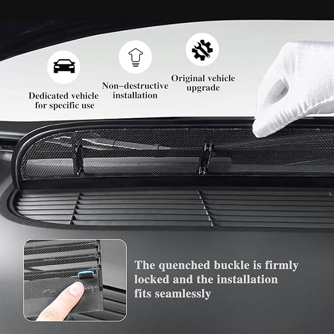Air Intake Vent Grille Cover for Tesla Model Y Juniper 2025 2026 Air Vent Cover Air Flow Vent Intake Protective Air Conditioning Grille Grid Mesh Inlet Guard Model Y Launch Series Accessories