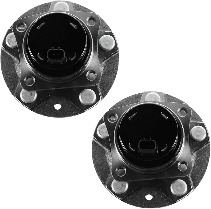 TRQ Front Left and Right Wheel Bearing and Hub Assembly Set 2 Piece Compatible with 2004-2008 Mazda RX-8 2009-2011 RX-8 Without Dynamic Stability Control DSC