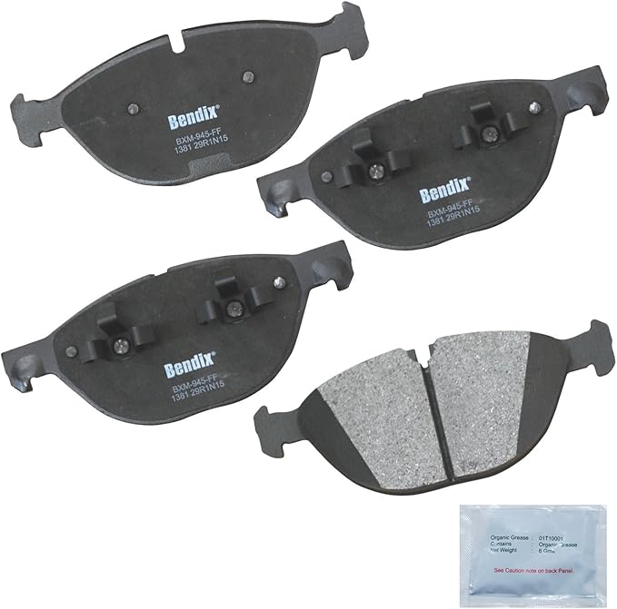 Bendix Priority1 CFM1381 Semi-Metallic Front Brake Pads for BMW X5 2018-2011, X6 2013-2008, X6 2016-2015, X6 2019-2018