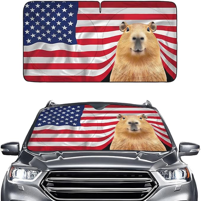 Horror Windshield Sun Shade for Car SUV Truck (55x30 Inches), Front Window Visor for Windows, Protector Blocks UV