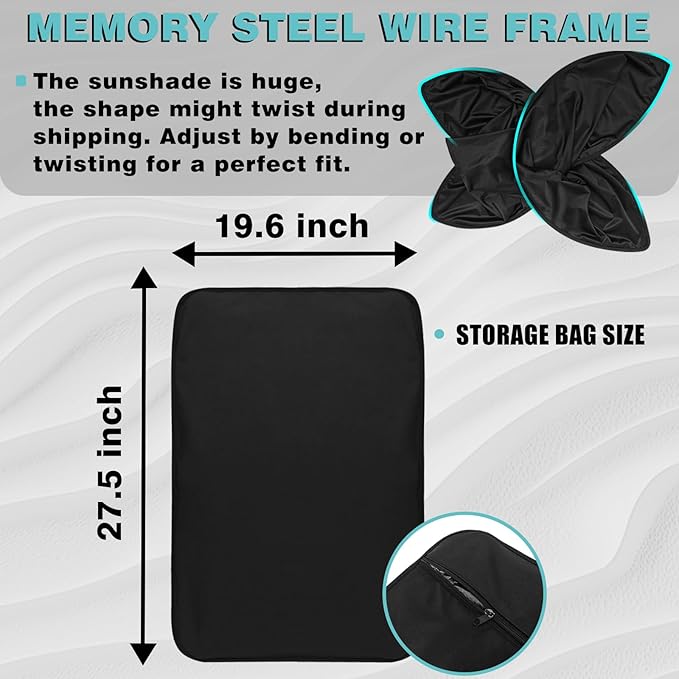 BestEvMod Foldable Roof Sunshade Compatible with 2026 2025 2024 Tesla Cybertruck Accessories Upgraded Heat Reflective Tech Accessories Sunroof Reflective Sun Shade (Roof Sunshade)