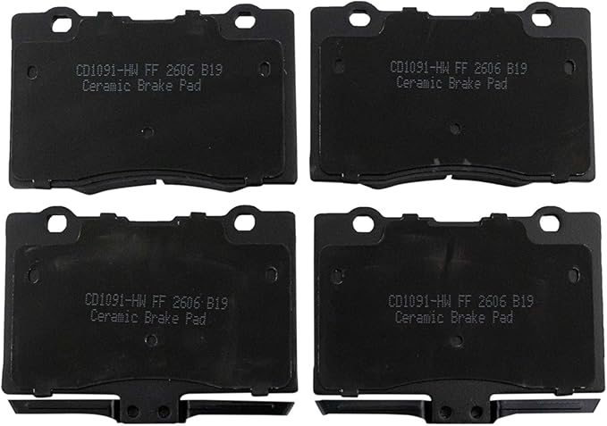 TRQ Front Ceramic Brake Pad Set Compatible with 2005-2012 Acura RL