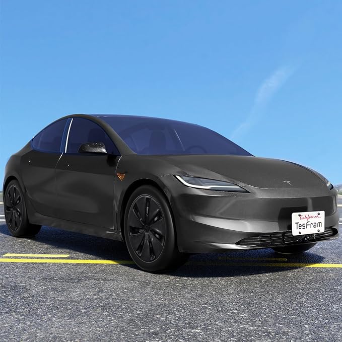 Tesla Model 3 Highland Front License Plate Holder, Height-Adjustable & No Drill License Plate Mouting Kit with Anti-Theft Features (FIt Model 3 2024-2025, No Front Bumper Camera)