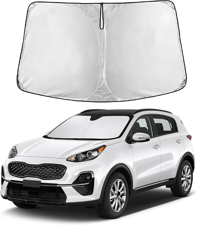 EcoNour Windshield Sun Cover | Foldable & Lightweight | UV Guard
