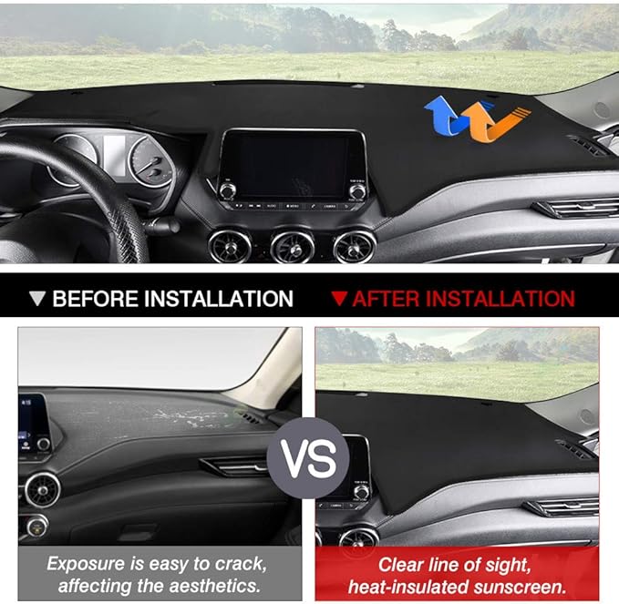 Autorder Dashboard Cover Mat for 2020-2025 2026 Nissan Sentra Accessories Dash Cover Flannel Dash Mat Sunshade Glare UV Rays Protector