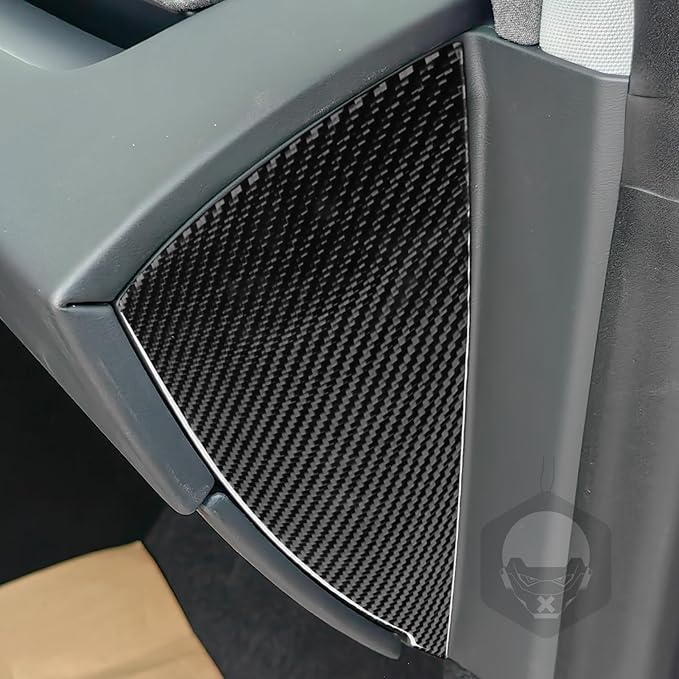 Side of Center Console Carbon Fiber Sticker Car Interior Trim Compatible with Tesla Model 3 2024 2025 Accessories Panel Decorative Sticker