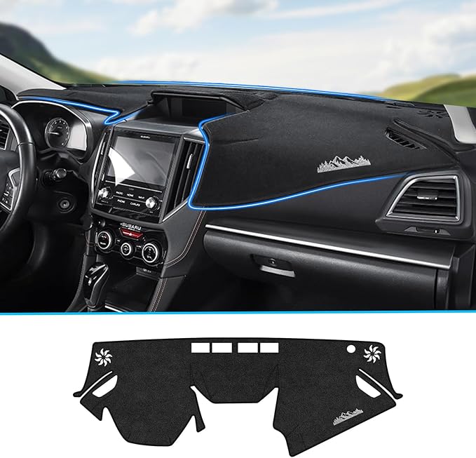 MASHA Dash Dashboard Cover Mat for Subaru Forester Accessories 2019-2023 2024, Flannel Dashboard Pad Dash Mat,Forester Sport Dashboard Decorative Interior Accessories