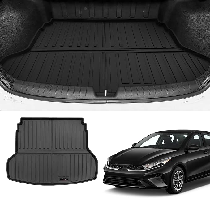 Custom for 2019-2024 Kia Forte Cargo Mats Trunk Liner All Weather TPE Protection Mat Accessories (for 2019-2024 Kia Forte)
