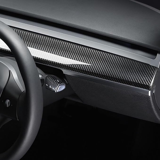 Dash Wrap Door Trim Panel for Tesla Model 3 Model Y Accessories 2020 2021 2022 2023 ABS Carbon Fiber Dashboard Cover Wrap